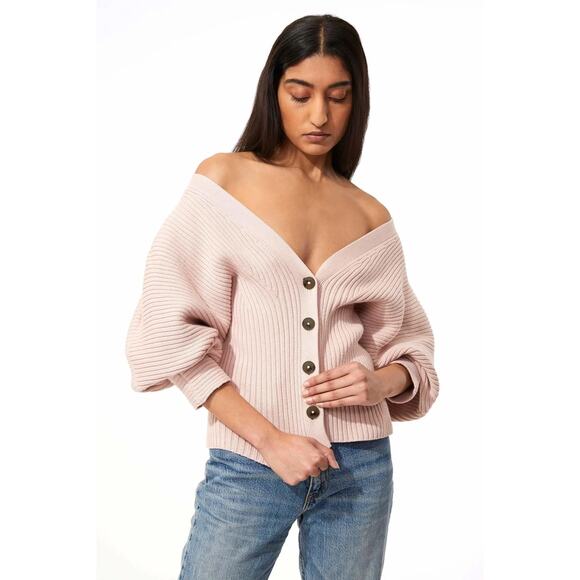 Mara Hoffman Naenia & Emilia Cotton Sweater Set in Blush, Sz S/M - Picture 2 of 13